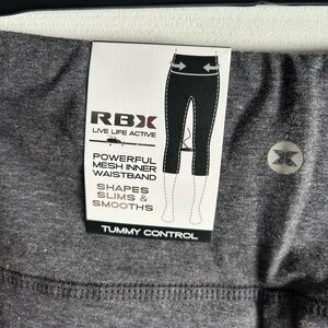 RBX Ladies Heather Gray Tummy Control Crop Yoga Pants